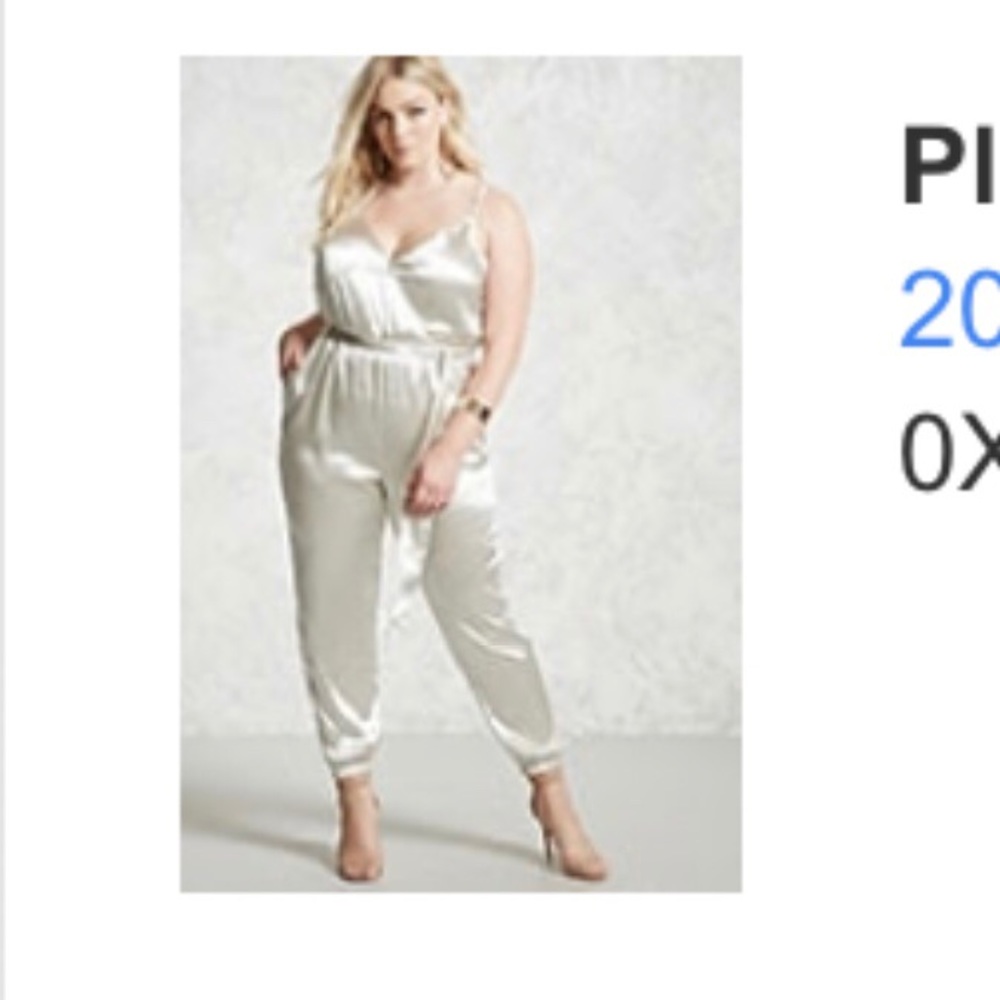 Forever 21 satin jumpsuit never worn! Size 0x